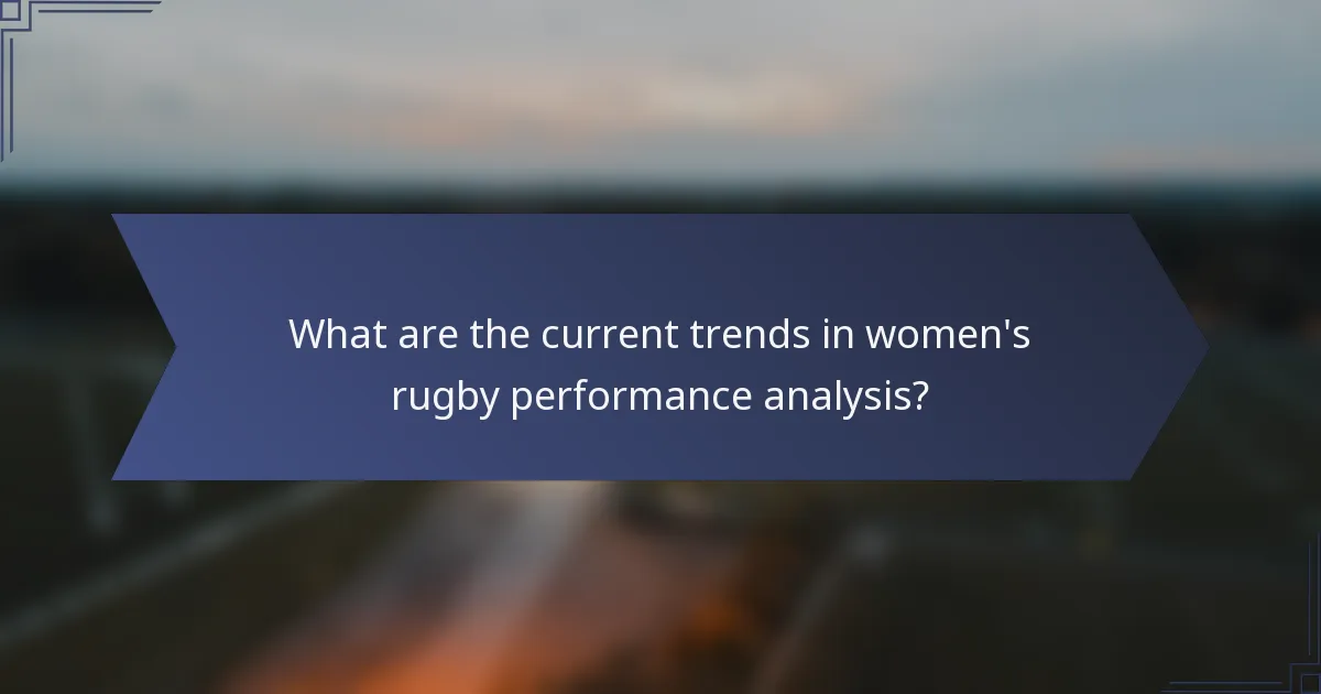 What are the current trends in women's rugby performance analysis?